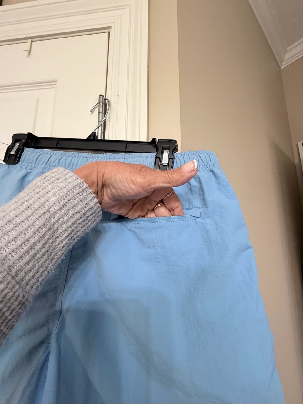 Alpine Design Light Blue Athletic Shorts with Yellow Drawstring - Picture 8 of 8